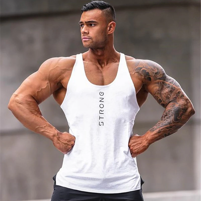 

Summer fashion outdoor men's sportswear jogger fitness exercise men's vest casual breathable cotton top