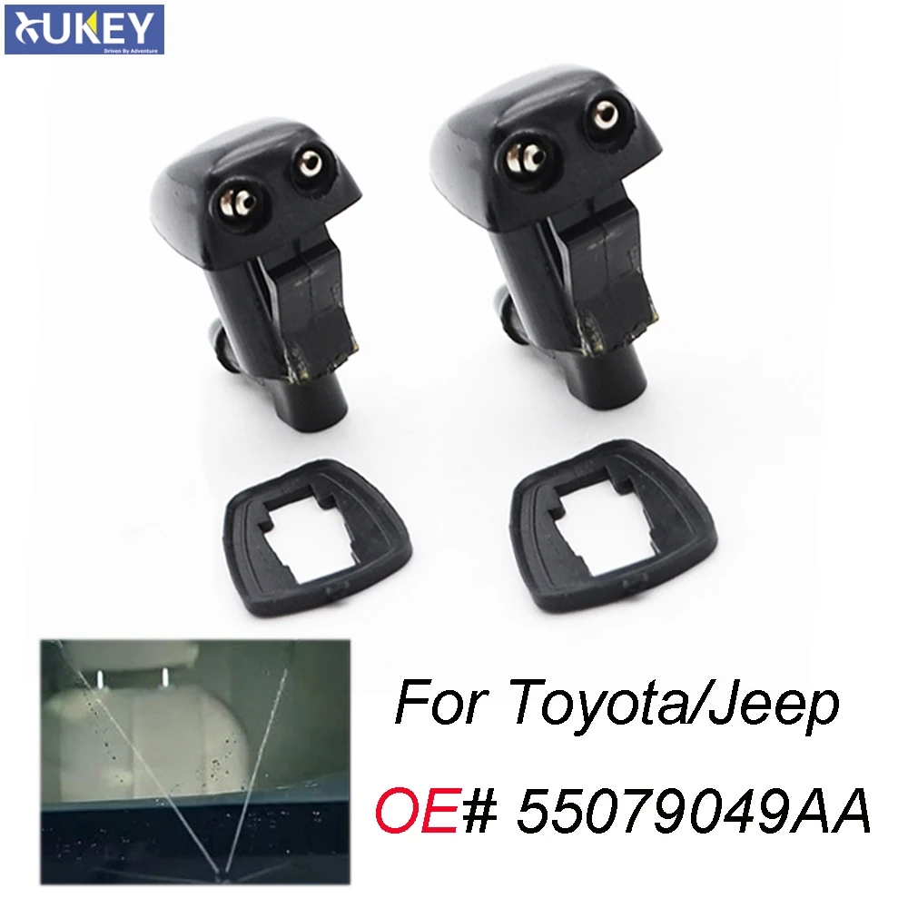 

Xukey 2Pcs/set Front Windshield Washer Jet Nozzles For Toyota Avensis Verso XM20 Highlander XU20 Prius XW20 2003 2004 2005 2006