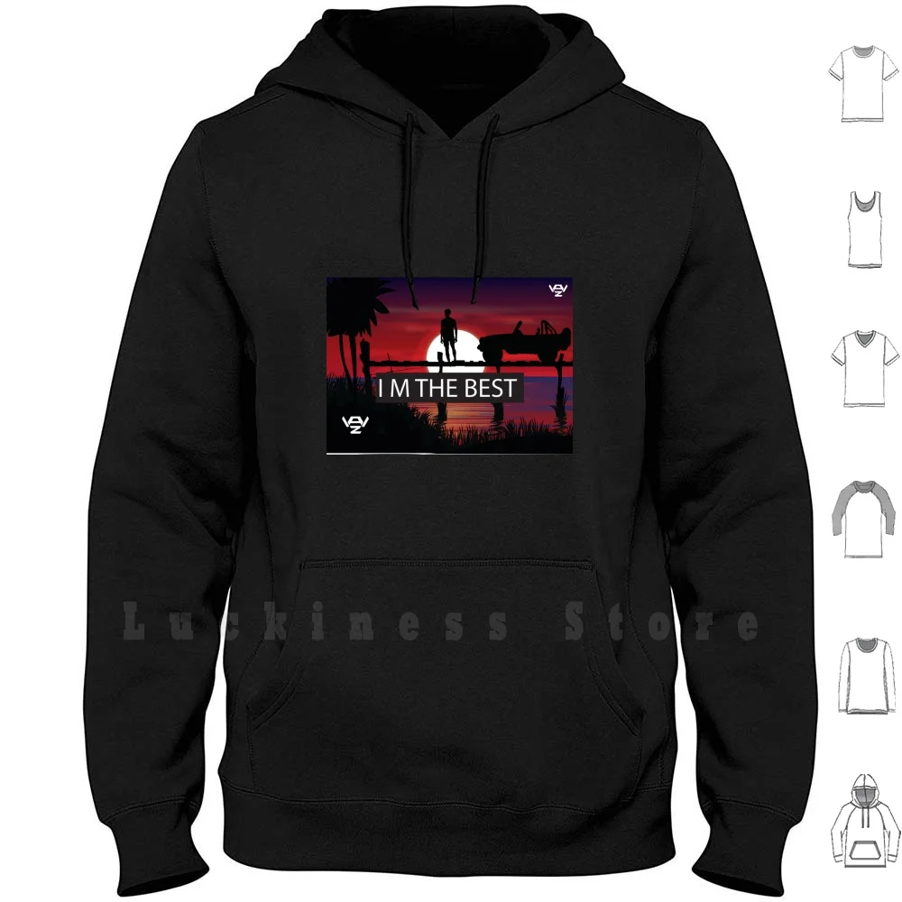 

I M The Best hoodies Sunset Sun Travel Adventure Sea Beach Red Silhouette Imthebest