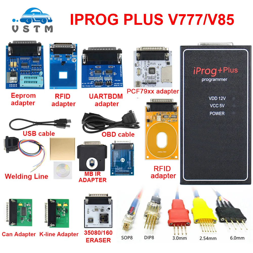 Программатор ключей Iprog plus + V86/2021 поддержка IMMO коррекция пробега сброс до 777 года