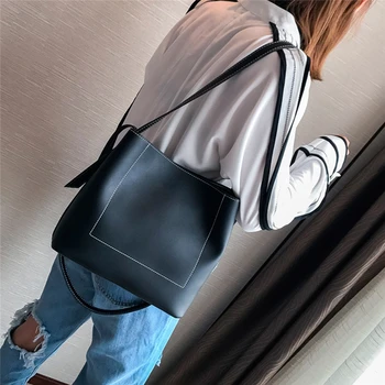 

Women Leather Handbags Lady Large Tote Bucket Pu Shoulder Bags Crossbody Shoulder Leather Messenger Bag Shopping Bag