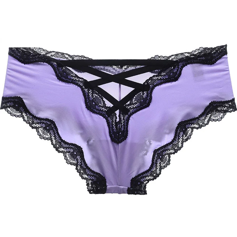 Purple TERMEZY, бандаж, полые сексуальные трусики, женское кружевное нижнее белье с низкой талией, женские стринги, трусы, женские трусики с ремешками, нижнее белье - Цвет: Purple