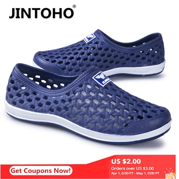 

JINTOHO 2020 New fashion sandals men's shoes suitable for beach casual shoes hole shoes men's non-slip home shoes sandals summer