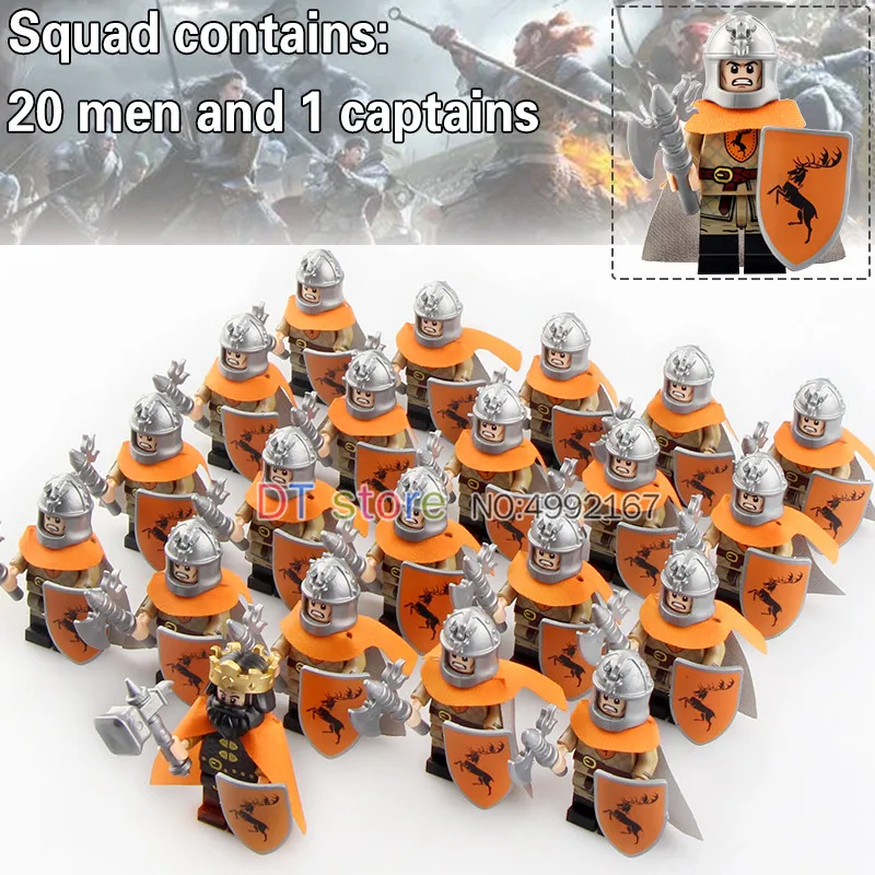 Prezzo 21pcs Building Blocks Game of Thrones Versione Mandon Moore Stark Lannister Selmy Ghiaccio e del Fuoco di Jaime Lannister Regali di Giocattoli KT1029