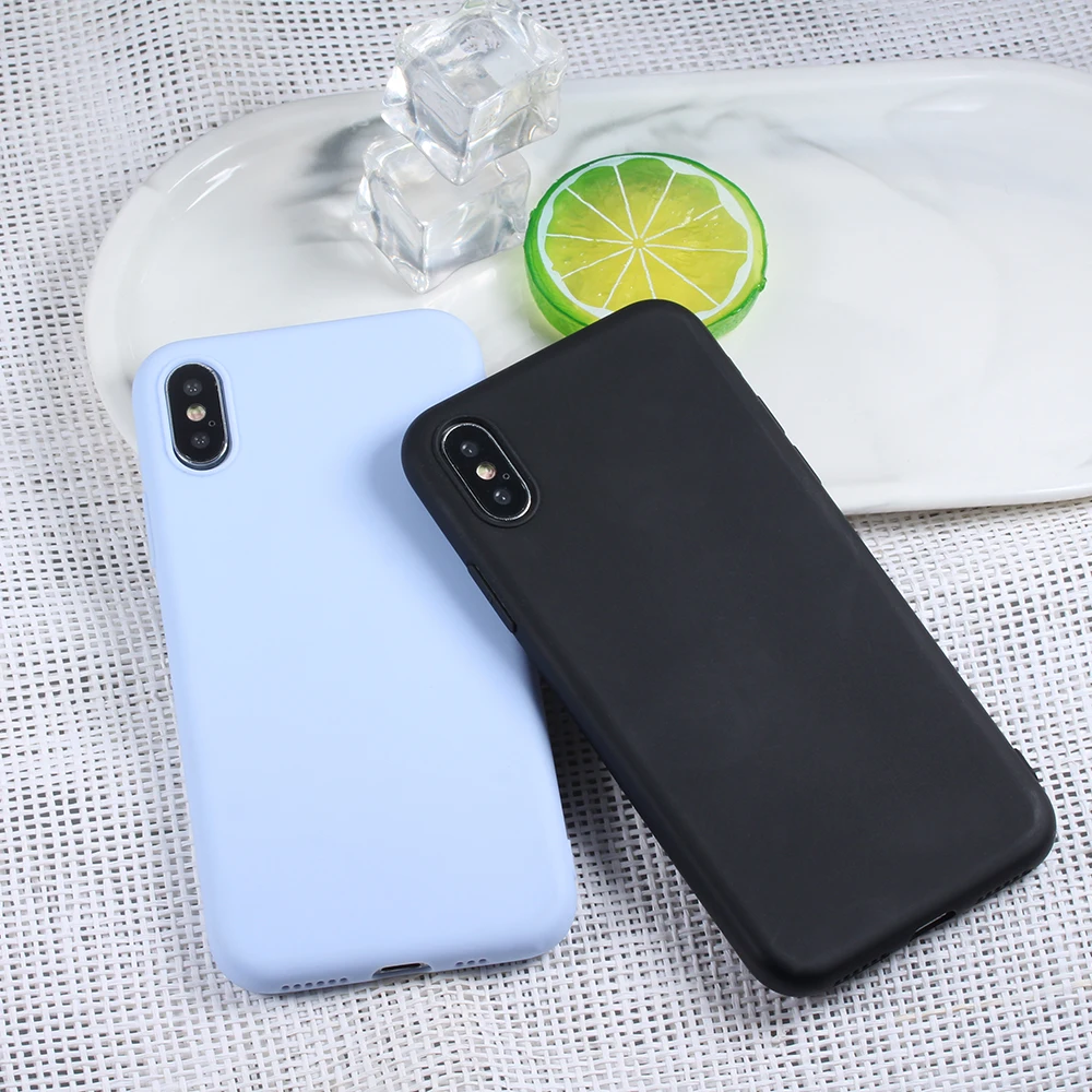 Сплошной цвет для iPhone XS 6 6S 11 Pro MAX XR X Max мягкий чехол телефона яркие чехлы
