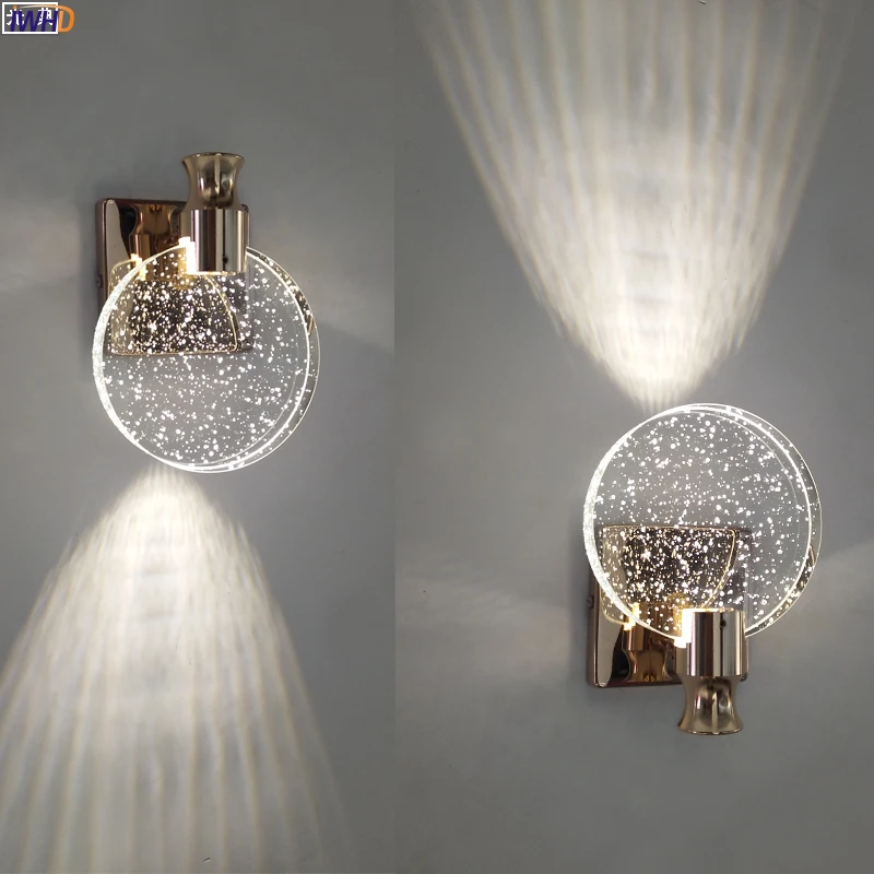 Modern Crystal LED Wall Light Luxury Fixture GoldenSilver Sconce For Bedroom Living Room Decoration Wall Lamp Lampara Pared (7)