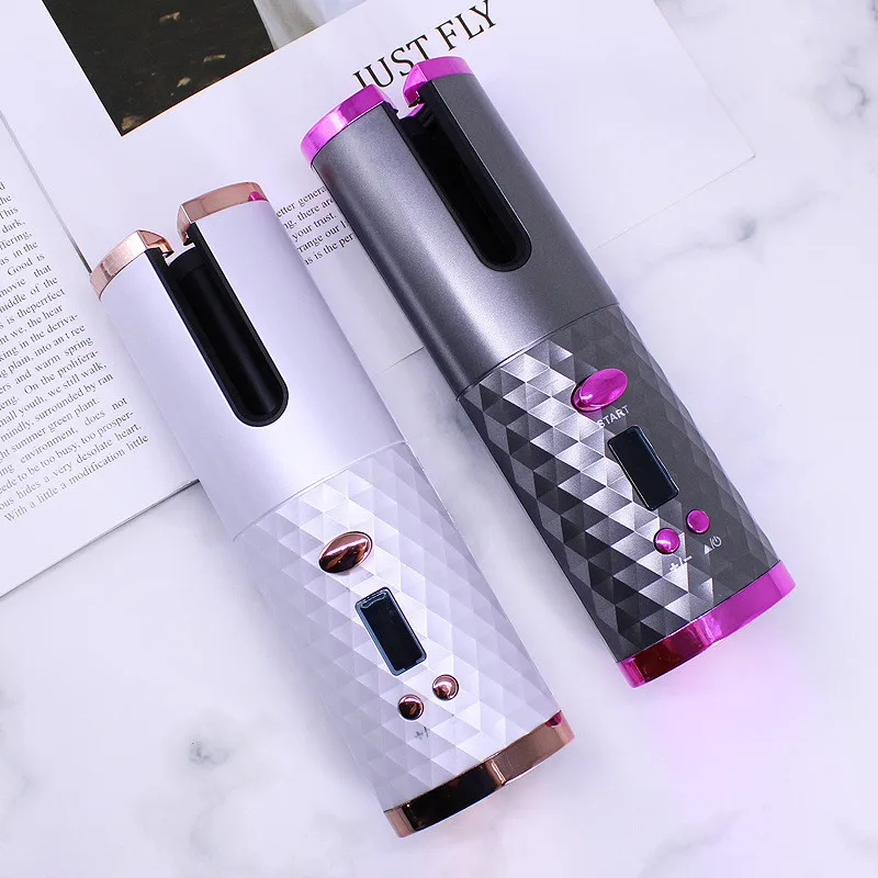 Automatic Hair Curler USB Charge Hair Curling Iron Curls Waves Hair Styling Tools Cordless Ceramic Curly Rotating Styler Women - Hair Care Products