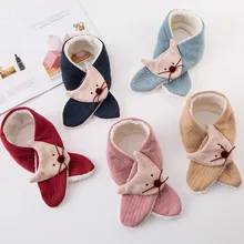 Новинка; Детские шарфы; Зимний толстый мягкий нагрудник с рисунком; уплотненный круглый вырез; теплая детская зимняя одежда