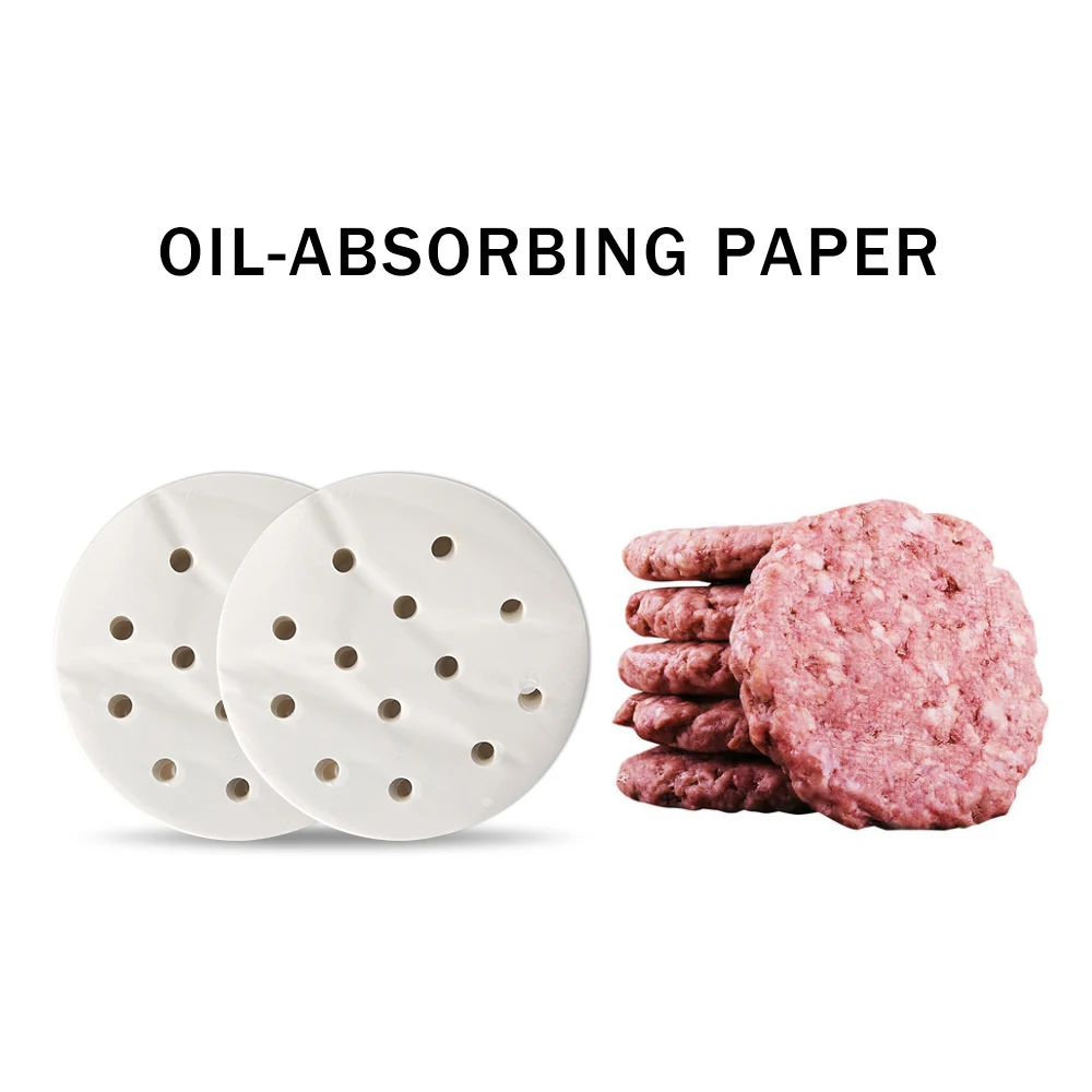 GZZT 5 Set Oil Absorbing Paper Steamer Paper 2000pcs Suitable for AM10/AM13/AM15 Hamburger Press Machine Bamboo Hamburger Paper