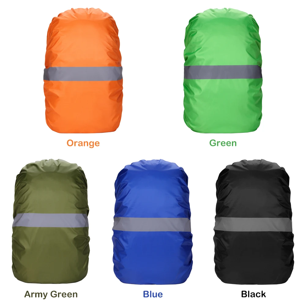 20-100L Reflective Outdoor Hiking Backpack Raincover Camping Military Backpack Rain Cover Waterproof Dustproof Protective Cover