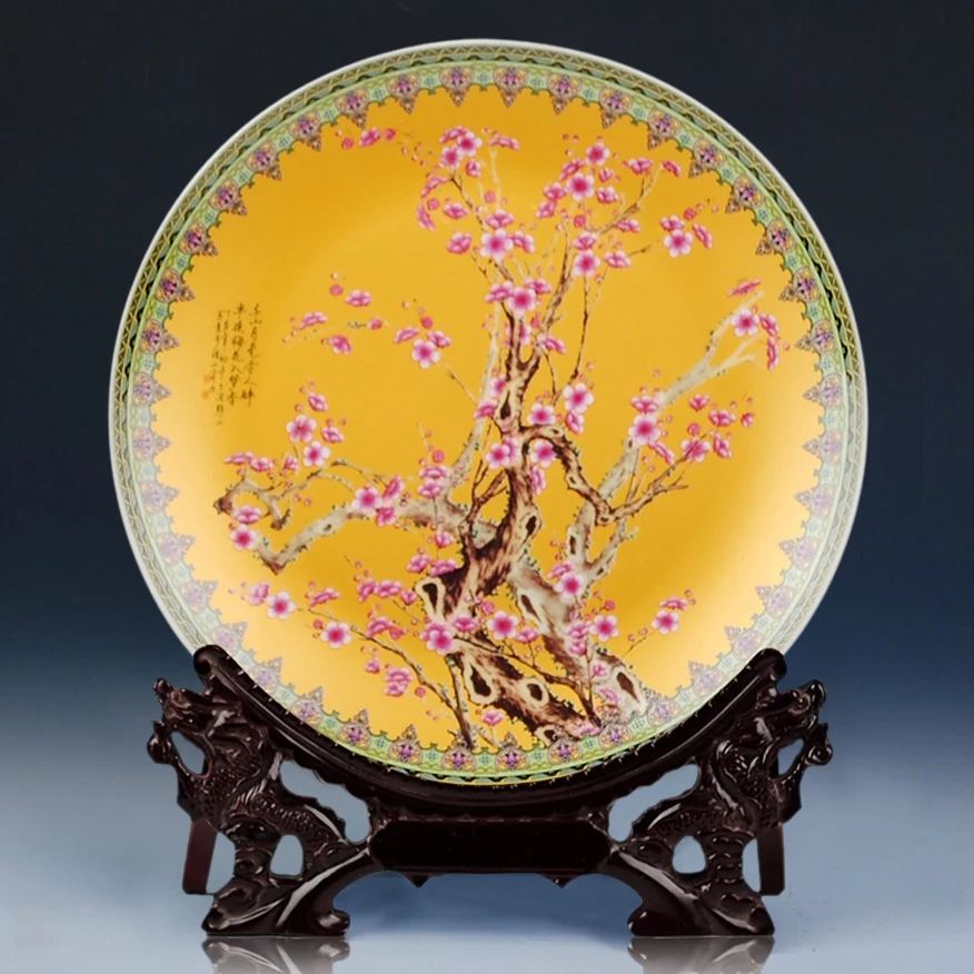 Керамическая декоративная тарелка в китайском стиле 10 дюймов|plate|plate decorativeplate ceramic