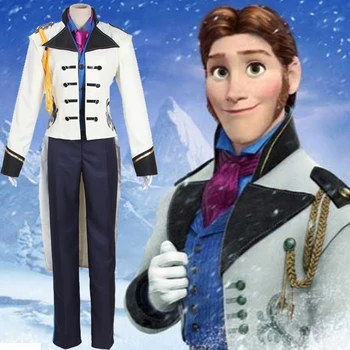 

Movie Prince Hans Costume Adult Prince Hans Cosplay Costumes Suit Coat Tuxedo TUX Men Christmas Halloween Carnival Party