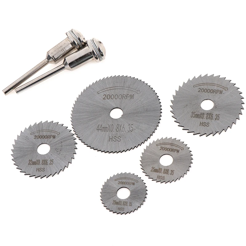 

7pcs Mini HSS Circular Saw Blade Rotary Tool For Dremel Metal Cutter Power Tool Set Wood Cutting Discs Drill Mandrel Cutoff