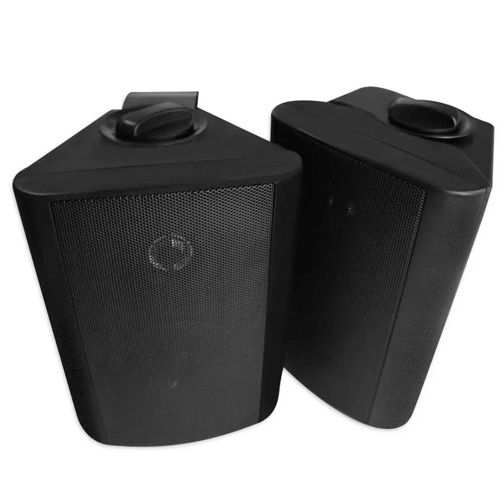 Dual 4 Outdoor Speakers in Black Pair inch 3-Way Indoor