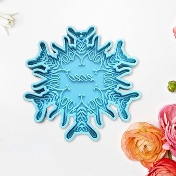 

Snowflake Coaster Epoxy Resin Mold Keychain Casting Silicone Mould DIY Crafts Polymer Clay Jewelry Making Tool
