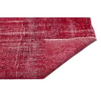 

Handmade Red Vintage Overdyed Turkish Area Rug 198x310 Cm-6'6''X10'2''