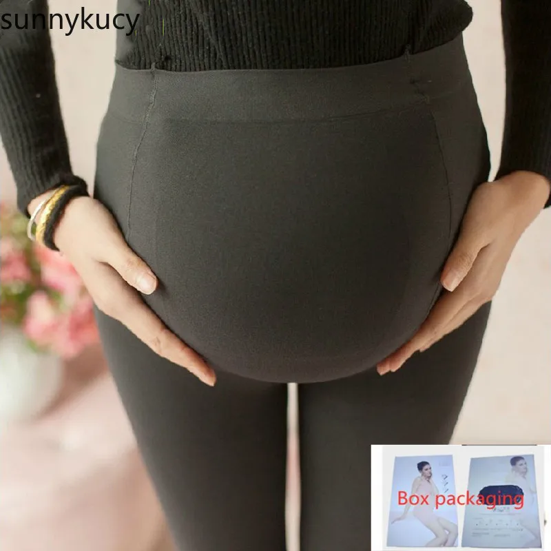 1 шт. Высококачественная коробка 120D бархатные колготки для беременных женщин леггинсы большого размера плюс толстые колготки для беременных брюки весна и осень