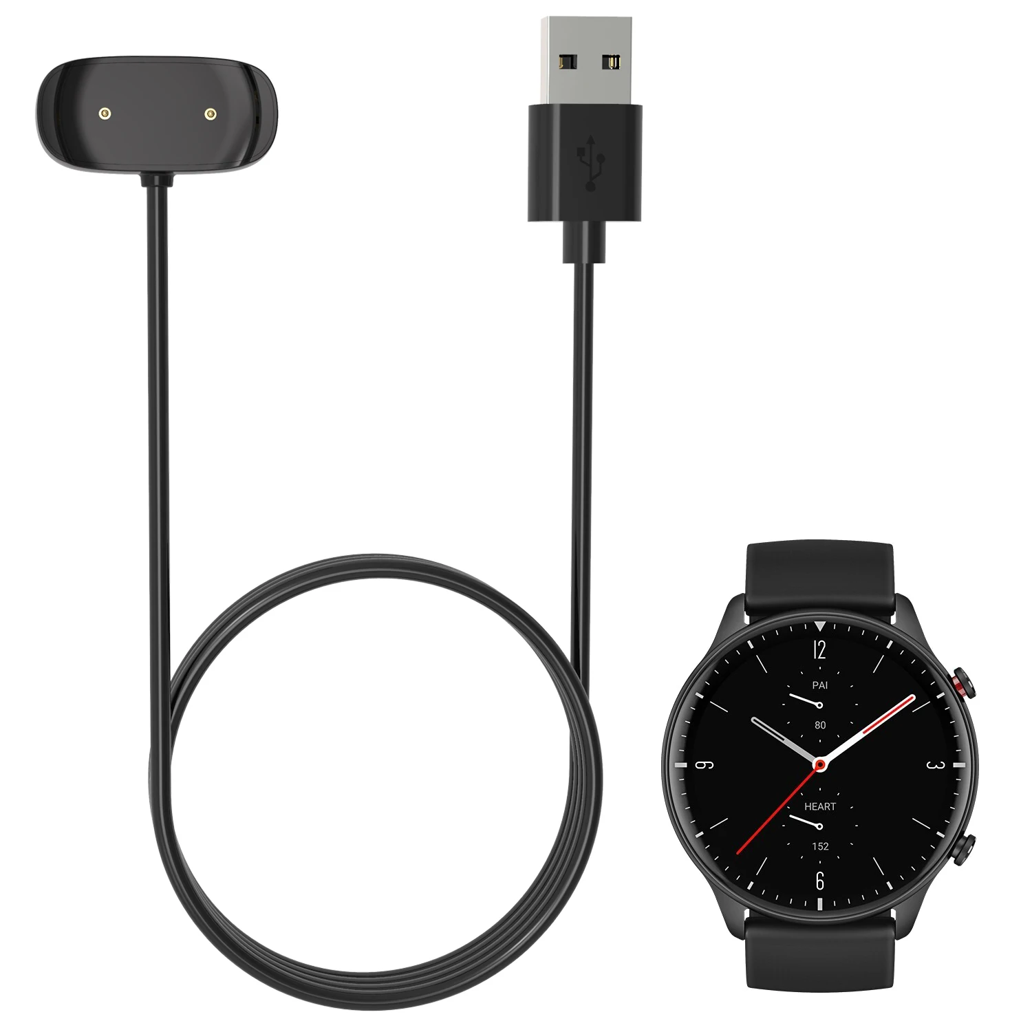 

Smart Watch Dock Charger Adapter USB Charging Cable Cord for Amazfit Watch GTR 2(GTR2)/GTS 2(GTS2) Zepp E Square/Circle Charger