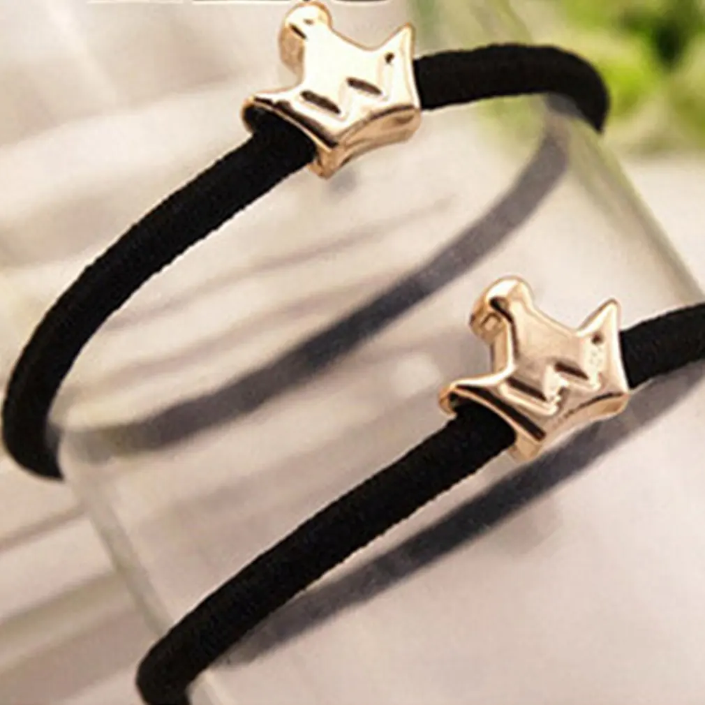 

Pearl Knotted Hair Circle Round Ball Jelly ColorStretch Black Gifts Multi-styling Gold Love Hair Ring Hair Accessories