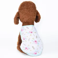 Модная летняя куртка для собаки с цветочным узором, удобная одежда для домашних животных, рубашки для маленьких средних собак, Осенний жилет для щенка