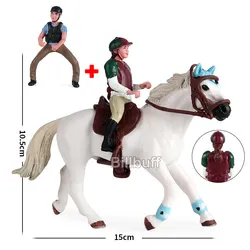 Elegant Equestrian Knight Rider Horse Action Figures & Toys Collection (Horse toy - S)