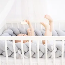 1 м/2 м/3 м детская бамперная кровать бампер новорожденный узел мягкая тесьма подушка для мальчика и девочки Bebe кровать протектор кроватка бампер декор комнаты
