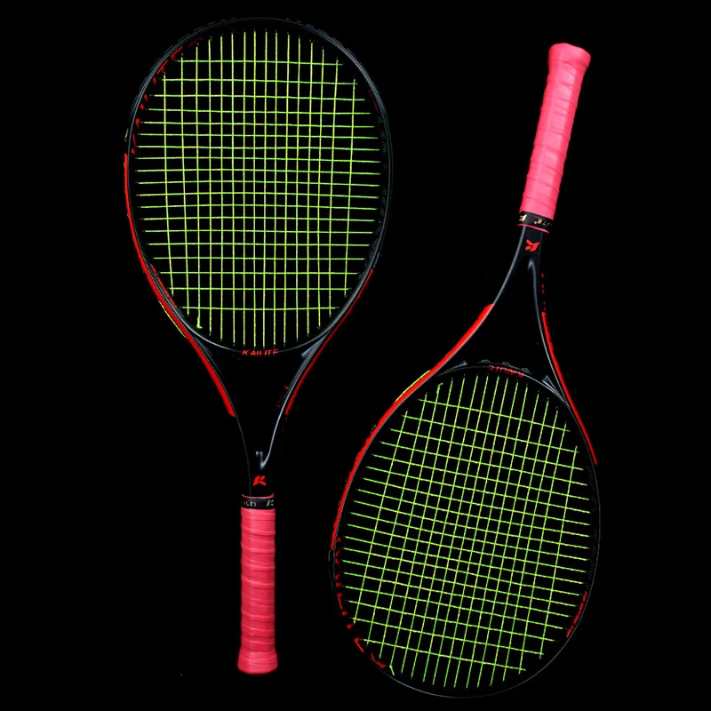 Полностью углеродное волокно, 275 г, Профессиональная теннисная ракетка для взрослых мужчин и женщин с сумкой, верхний углерод, Сверхлегкий, ракетки Padel - Цвет: Красный