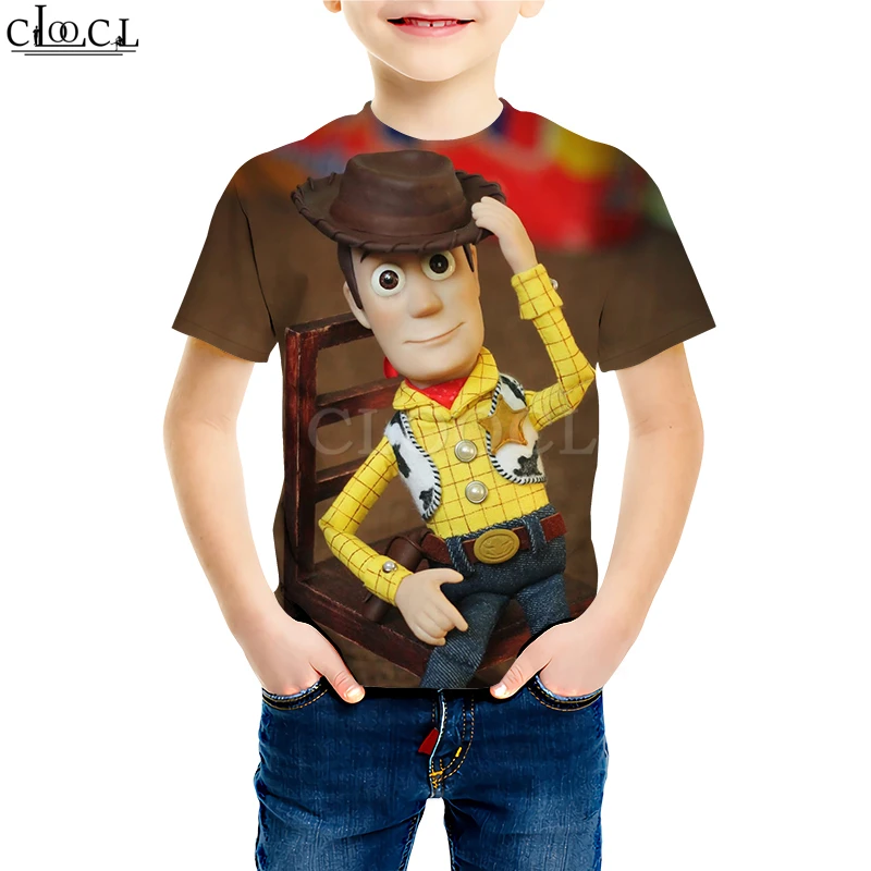 Kids T shirt 16 Футболки «История игрушек 4» «Ходячие игрушки» для мальчиков и девочек с 3D принтом, классические детские футболки с изображением шерифа Вуди форки, повседневные топы для детей - Цвет: Kids T shirt 16