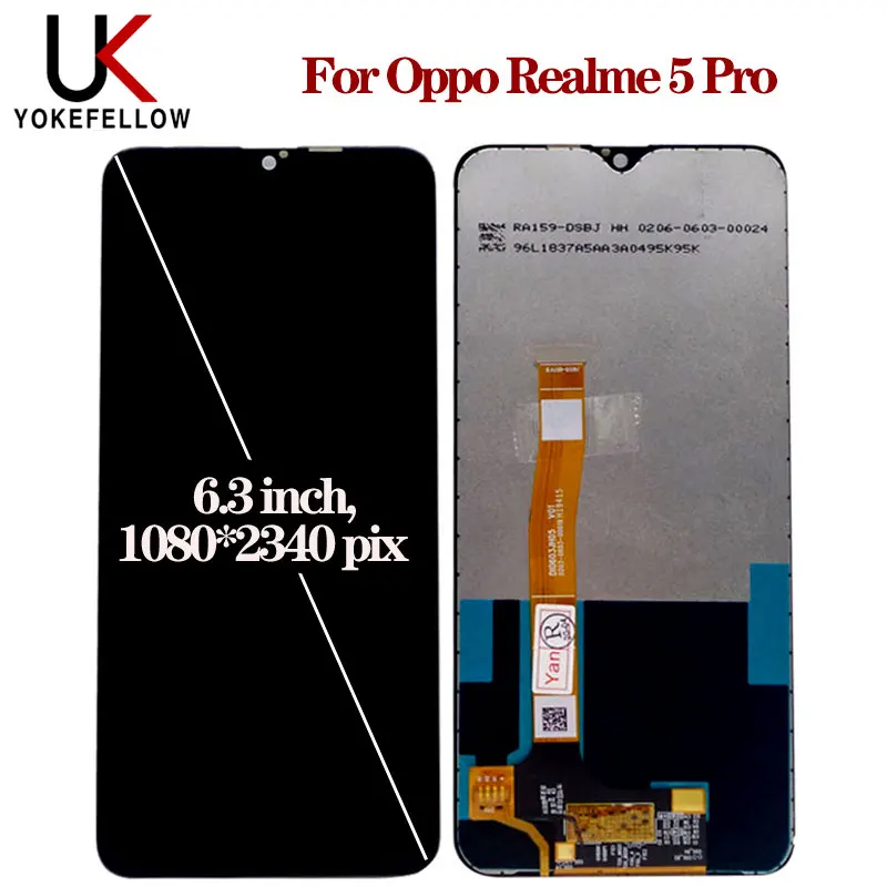 ЖК-дисплей для Oppo Realme 5 pro + кодирующий преобразователь сенсорного экрана в сборе