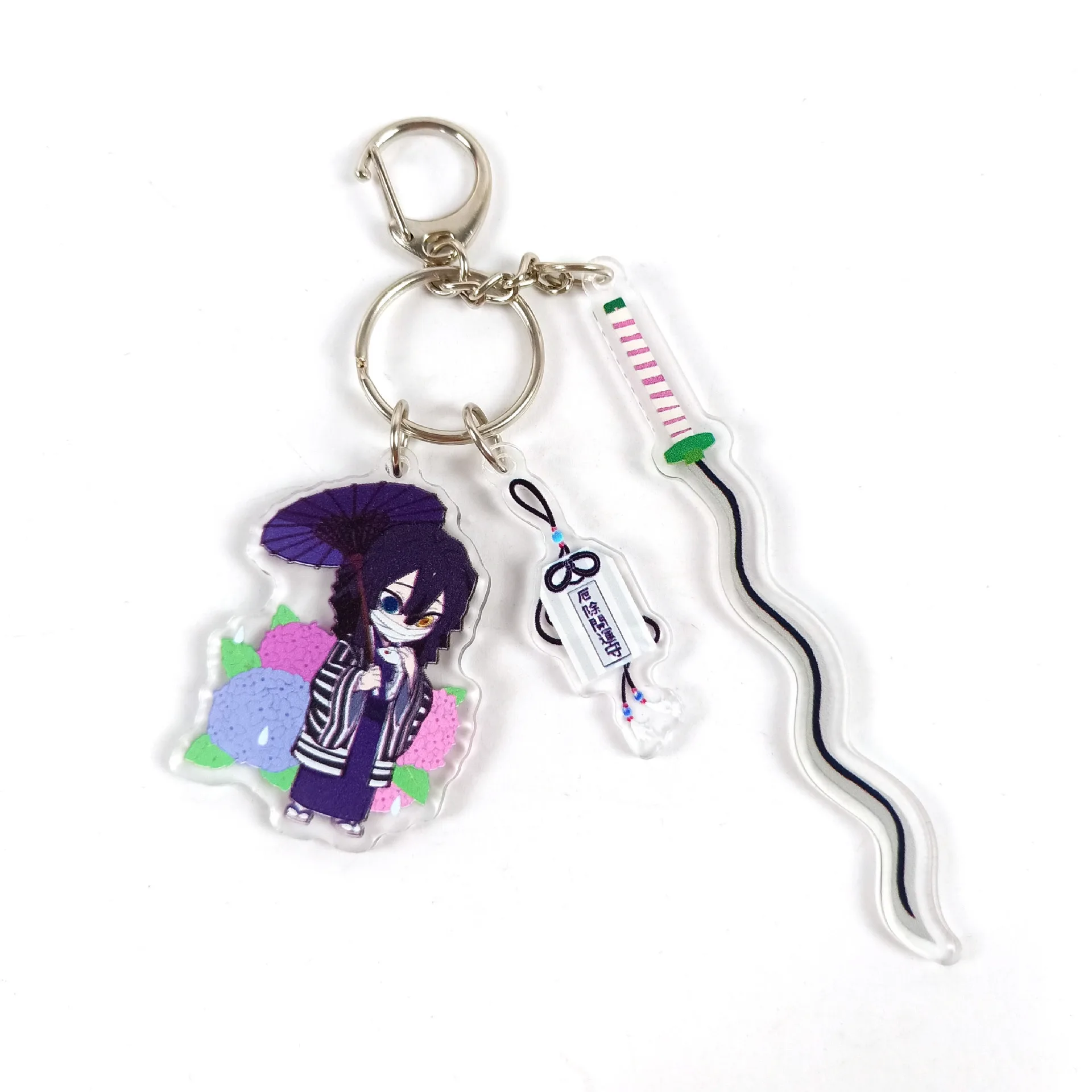 13 Styles Anime Demon Slayer Acrylic Keychain Rengoku Kyoujurou Uzui Tengen Himejima Gyoumei Genya Props Keyring Gifts Pendant anime maid outfit Cosplay Costumes