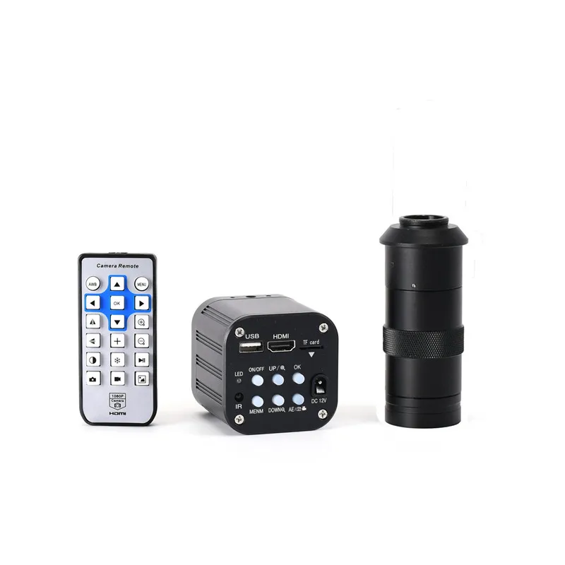 16MP 4K USB промышленный электронный цифровой видео микроскоп камера 130X 180X 300X C крепление объектива для телефона пайка ПХД 6 типов