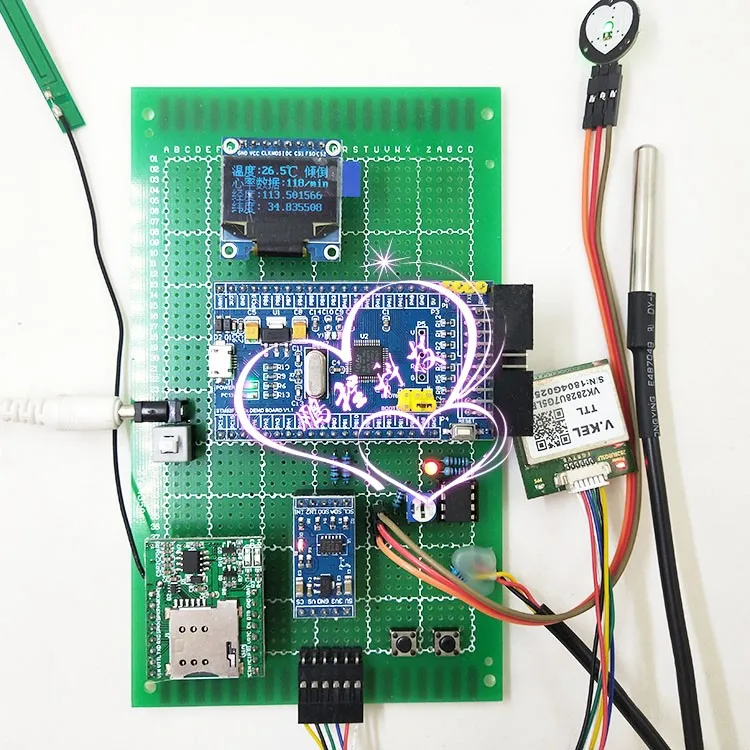 Design de Idosos Longitude e Latitude Alarme com Base em Stm32 Queda Único Chip Microcomputador Gps Sim800 Gsm 1 em stm32 único chip microcomputador gsm gps longitude e latitude sim800