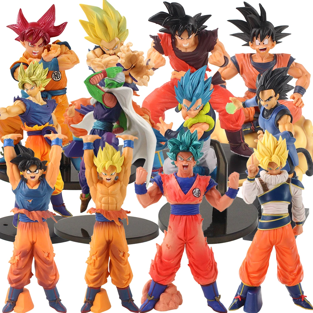 Dragon Ball Z Action Figure, Super Saiyajin, Cabelo Azul, Vegeta IV,  Figurinhas Vegetto Son Goku, Boneca Modelo em PVC, Presentes Infantis, 22cm