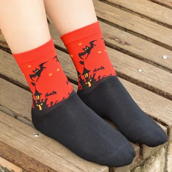 

Halloween Socks 2019 Women Printed Pumpkin Animal Socks Winter Autumn Fleece Sports Short Sock Calcetines Skarpetki Dropship #