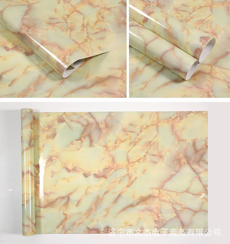 Толстая Водонепроницаемая самоклеящаяся настенная бумага Marbling клейкая Промасленная бумага устойчивая к высокой температуре устойчивая плита мебель Decora