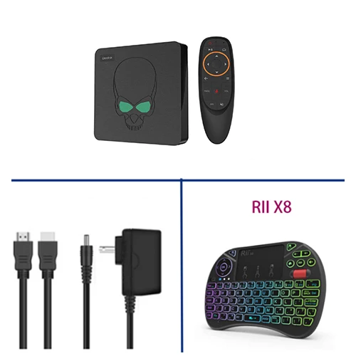 ТВ-приставка Beelink GT-King Android 9,0 Amlogic S922X GT King Dual OS 4G DDR4 64G EMMC Smart tv BOX 2,4G+ 5G Dual wifi 1000M LAN - Цвет: 4G 64G with rii X8