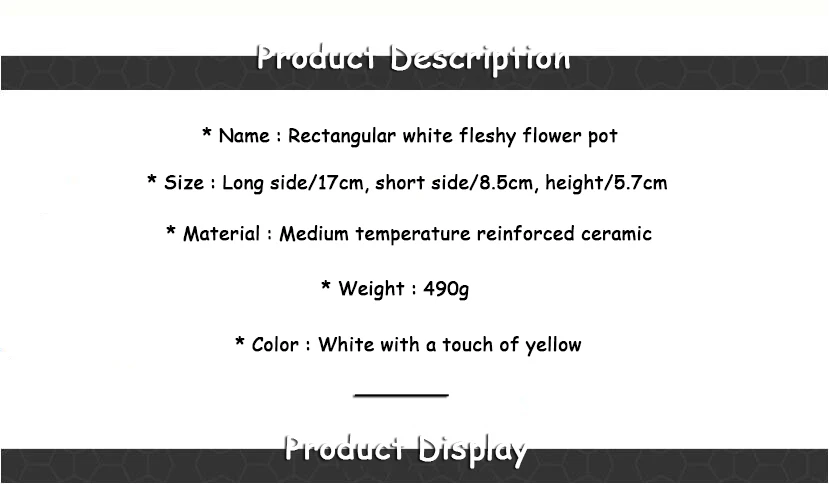 Классический белый керамический горшок дома Плантатор цветочный горшок для рабочего стола прямоугольное растение суккулент цветочный горшок/зеленое растение