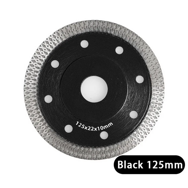 125mm black Алмазная плитка лезвие фарфоровая пила 1 шт. угловая шлифовальная машина Лезвие Мраморный чип Микрокристаллическая глазурованная керамическая плитка режущий диск - Цвет: 125mm black