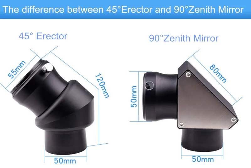 2-дюймовый 45 градусов монтажный изображения призма с мешком из металла Диагональ угол зенитное зеркало адаптер Аксессуары для астрономического телескопа