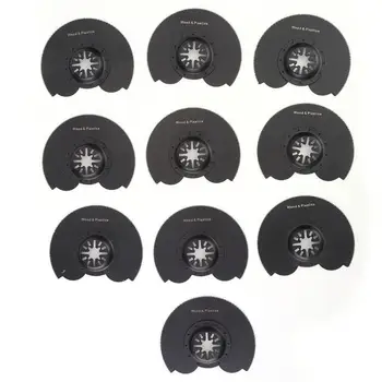 

Oscillating saw blades 10Pcs Semicircle High Carbon Steel High Hardness Oscillating Multi Wood Grinding Tool 91mm Woodworking