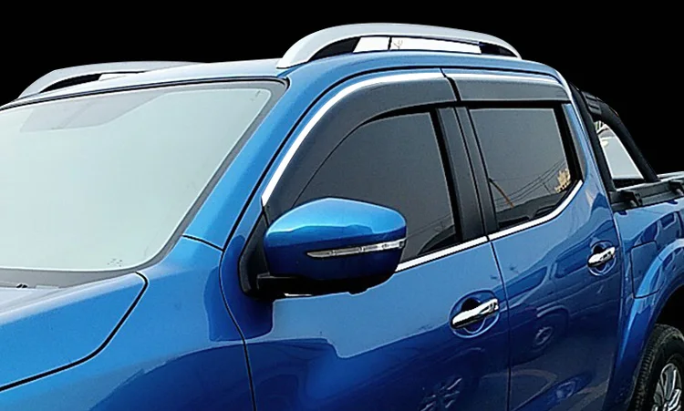 4 шт. пластиковый Наружный козырек для Nissan Navara Frontier NP300 D23 2014 2015 2016 2019|Хромирование|