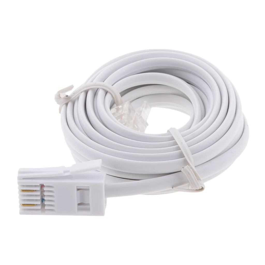 RJ11 UK Male To US Male Extention Cable Adapter 6P2C for Landline Telephone