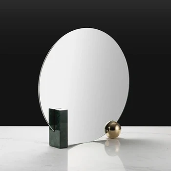 

shower mirror stone base make up mirror cosmetic tools unique gift vanity decor vanity decor Copper