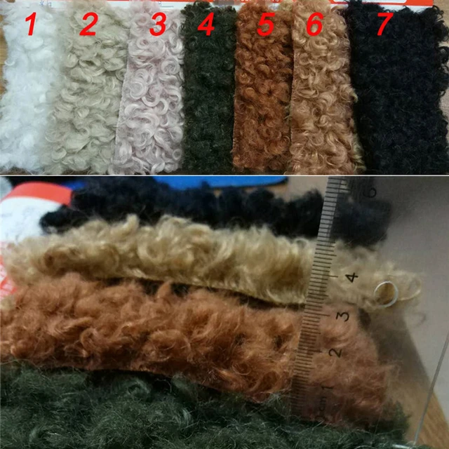 Faux Fur Fabric by The Yard Curly Plush Fabric Used for Background Clothing  Decoration 170 Cm Wide Sold by The Meter(Color:Light Brown)