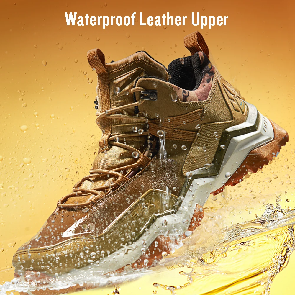 

RAX Men's Waterproof Hiking Shoes Women Climbing Backpacking Trekking Boots Men Outdoor Shoes Anti-slip Mountain Sneakers Men