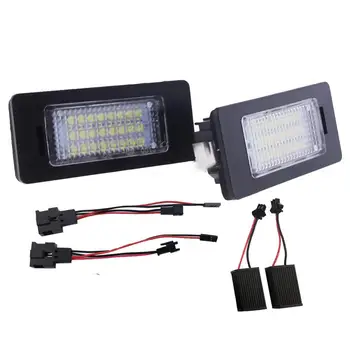 

Dropshipping 3528 SMD 2pcs Car License Plate Light 6000 - 6500K 24 SMD LED Kit Fit for Au di A4 B8 S4 A5 S5 Q5 S TT