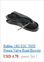 Rubber 18C/32C 700X Presta Valve Road Bicycle Bike Cycling Inner Tubes Wheel Tire Threaded Presta Value