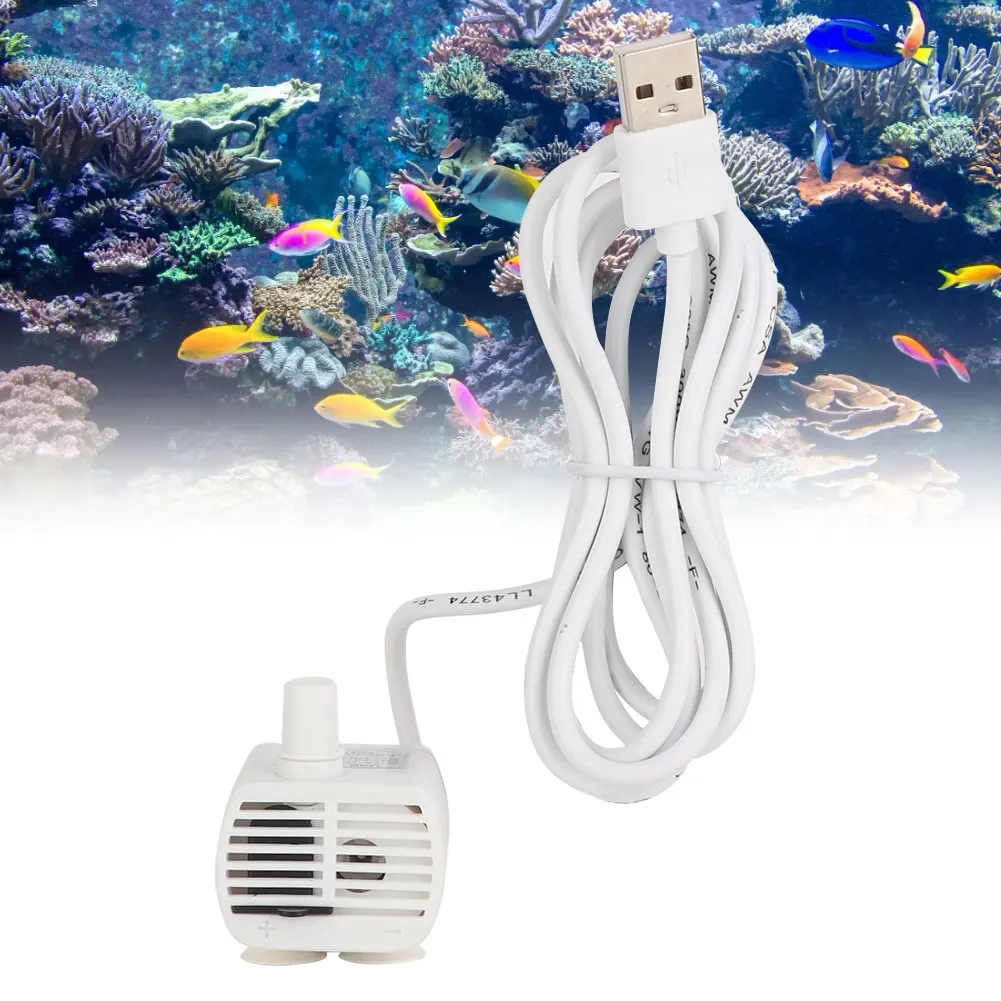 200л/ч Модный USB мини-насос, погружной водяной насос для рыб, аквариума, домашних животных, Диспенсер воды, Водонепроницаемый погружной аквариум