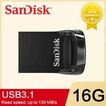 Двойной Флеш-накопитель SanDisk Новые 128 ГБ USB флэш-накопитель Ultra Dual USB3.1 диско OTG типа C USB флеш-диск Stick 130 МБ/с. 16 Гб оперативной памяти, 32 Гб встроенной памяти, 64 ГБ флэш-накопитель