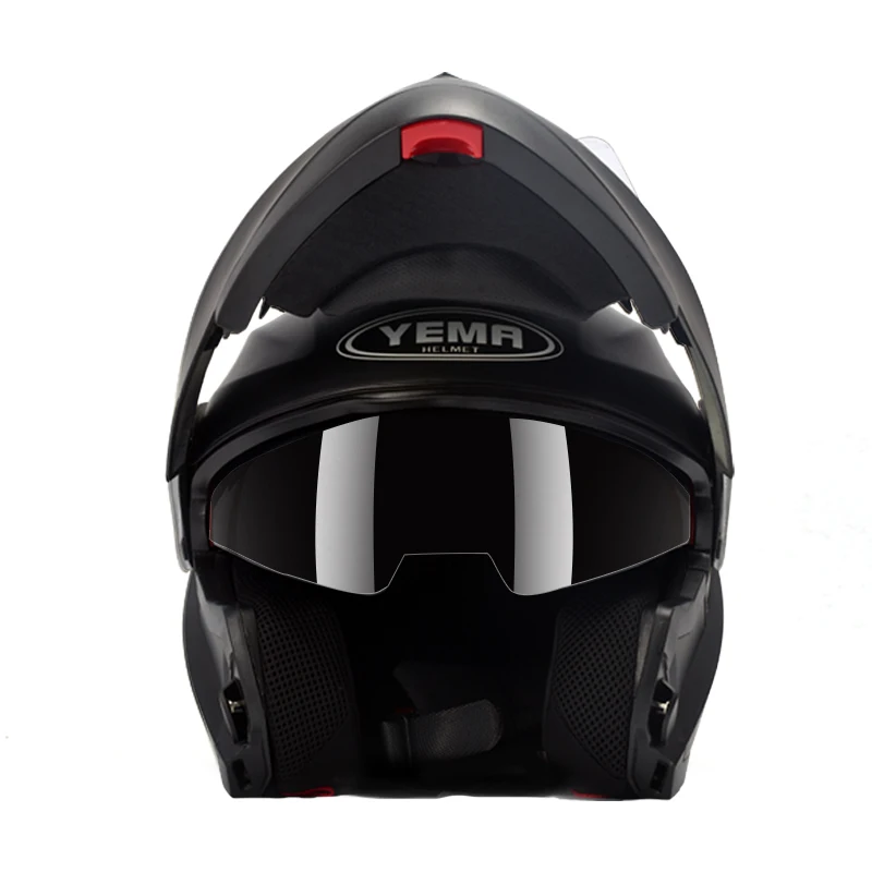Шлем YEMA 926S с открытым лицом шлем для электромобиля зимний противотуманный двойными линзами обтекаемый
